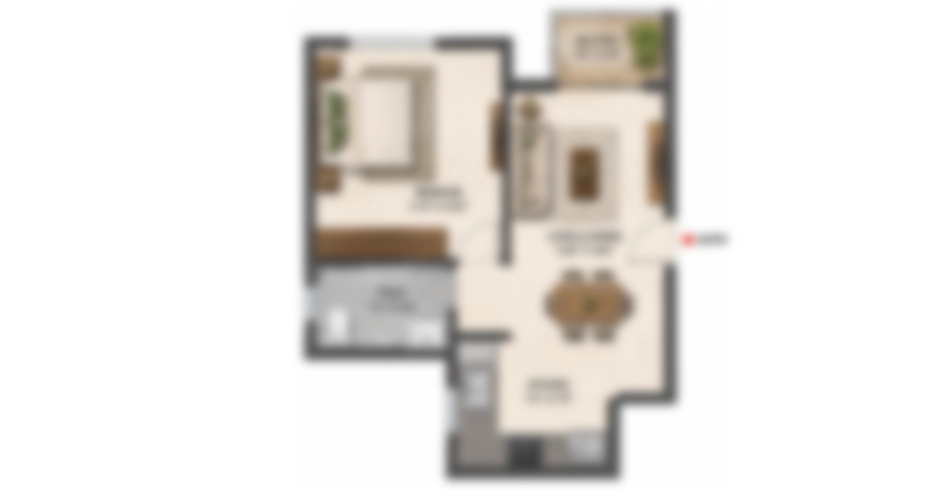 Balaji Kalyan East 2 BHK Floor Plan